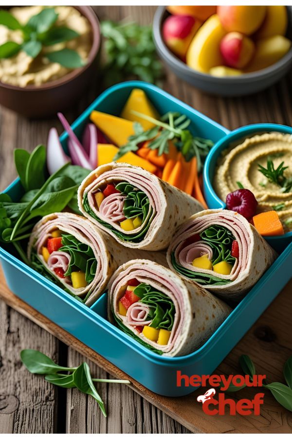 Turkey & Hummus Roll-Up Bento