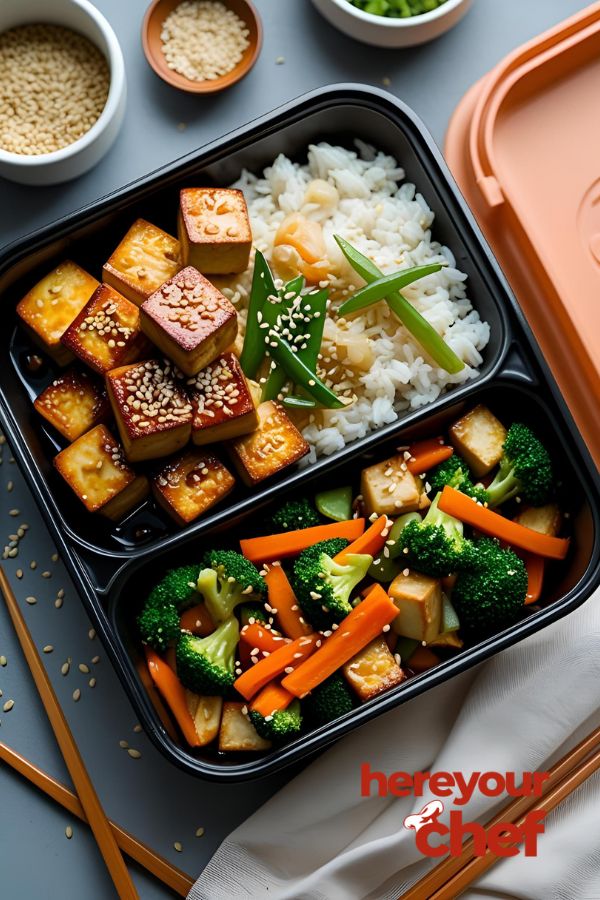 Asian-Inspired Tofu & Veggie Bento