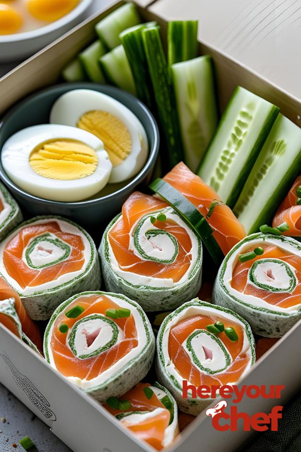Smoked Salmon & Cream Cheese Pinwheel Box