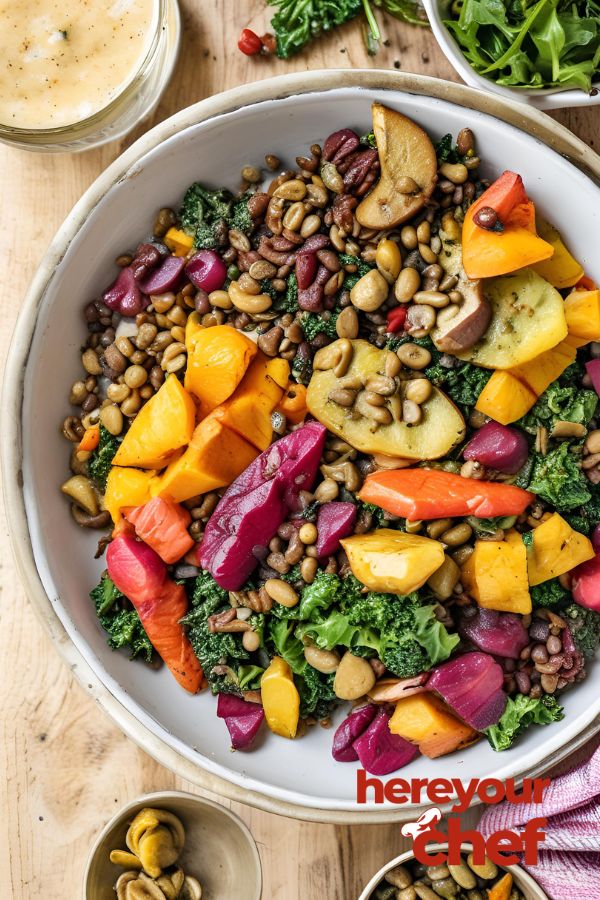 Lentil & Roasted Veggie Bowl