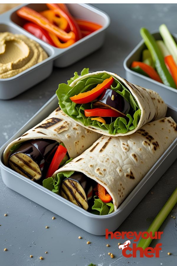 Eggplant & Hummus Veggie Wrap Box