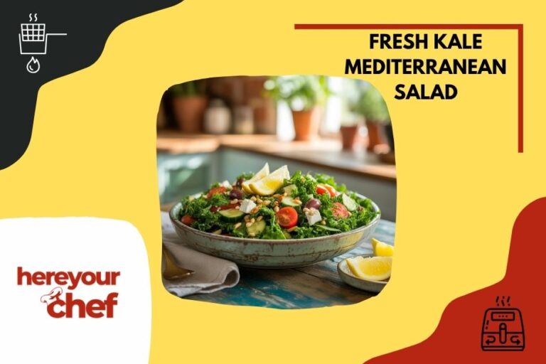 Fresh Kale Mediterranean Salad with Tangy Lemon Dressing