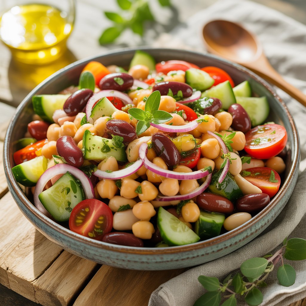 Refreshing 3‑Bean Mediterranean Salad – Vibrant, Hearty & Delicious