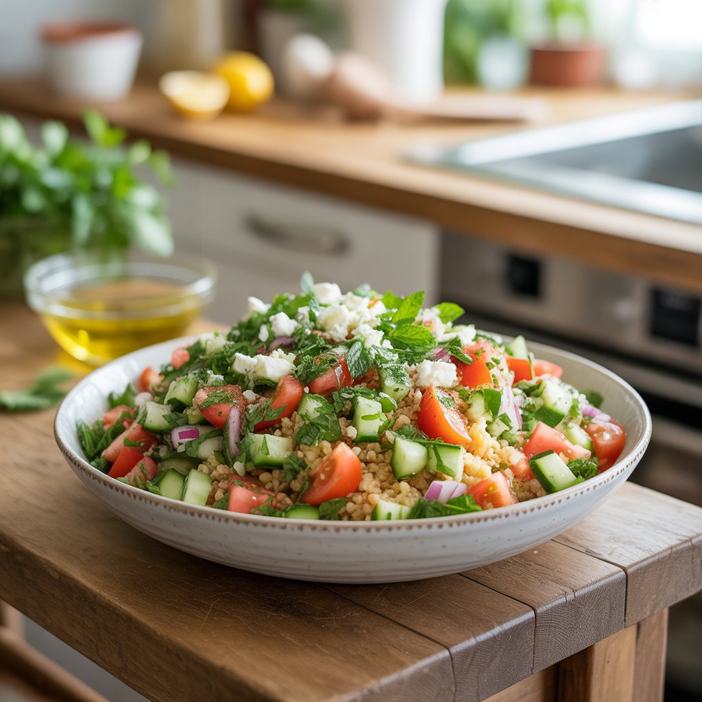 Bulgur Wheat Mediterranean Salad