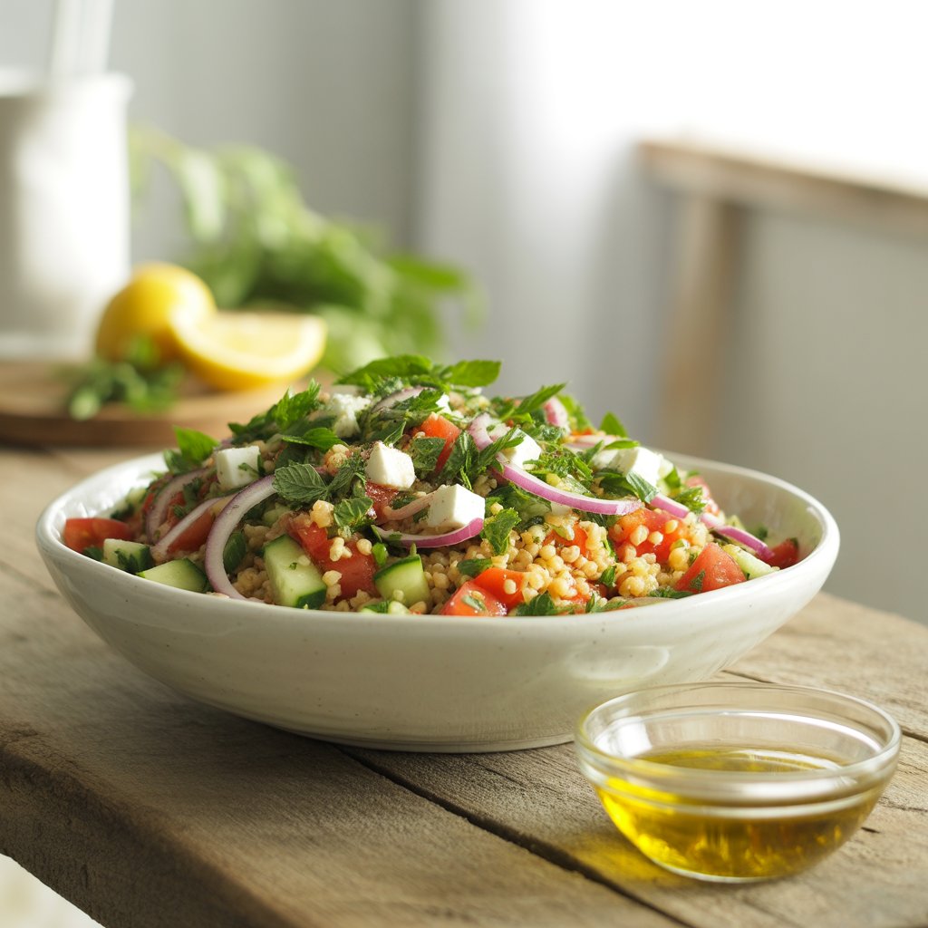 Bulgur Wheat Mediterranean Salad