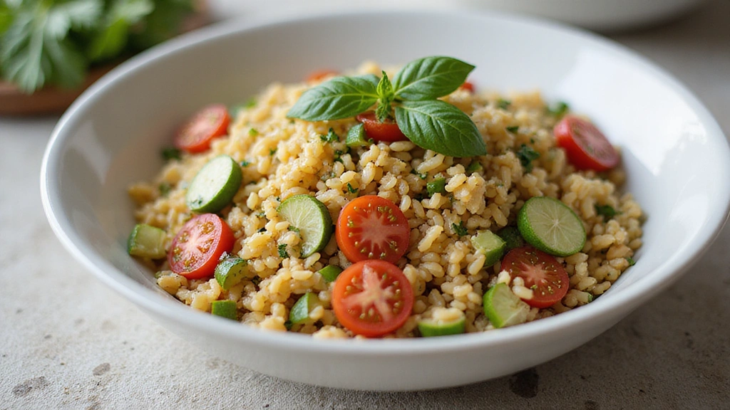 Mediterranean Orzo Salad: Step 8: Garnish and Serve