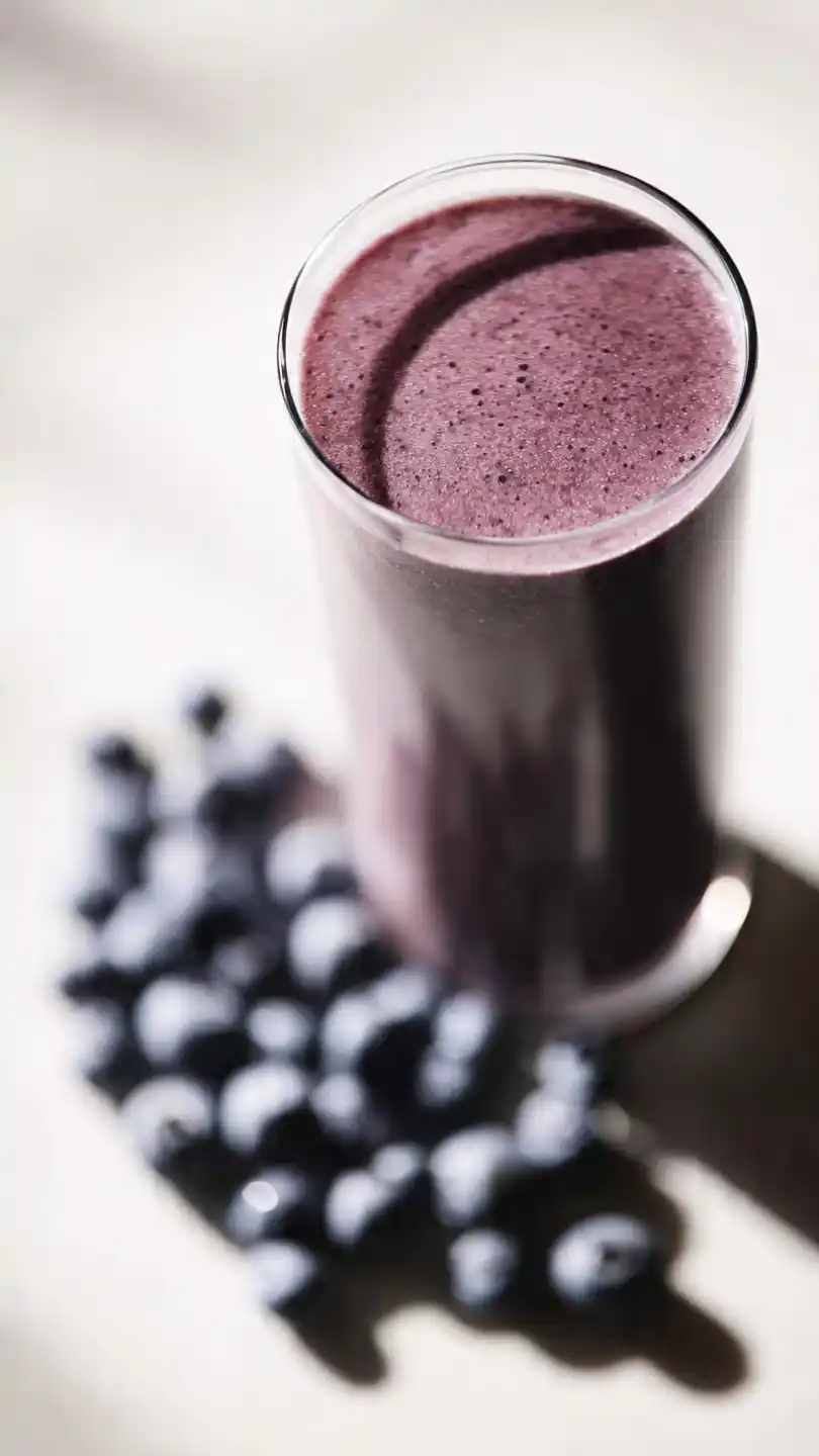 Breakfast with Berry Smoothie with Hidden Spinach 