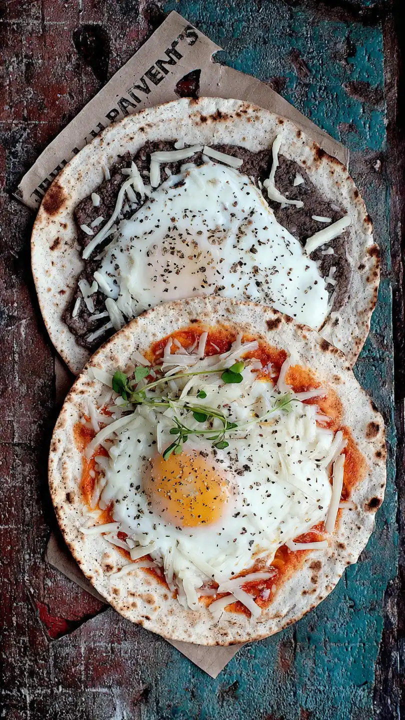 Breakfast Pizza on a Tortilla
