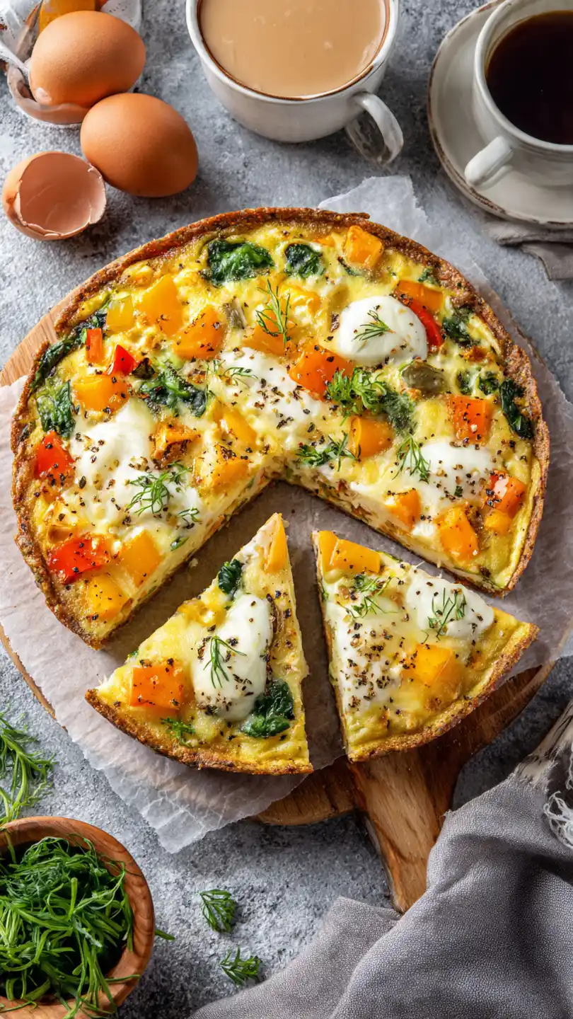 Breakfast Pizza with Egg Crust