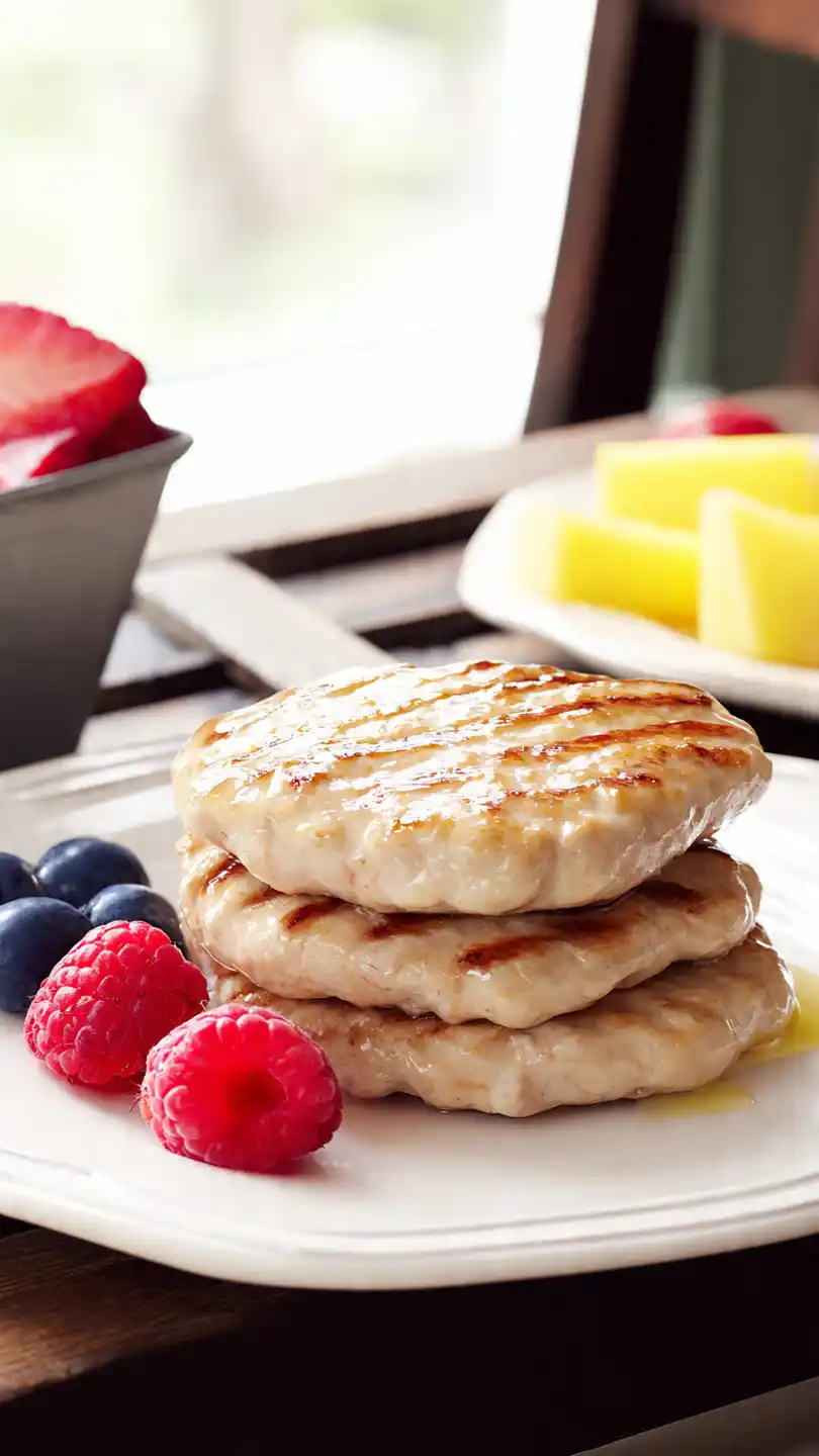 Chicken or Turkey Sausage Patties with Fruit