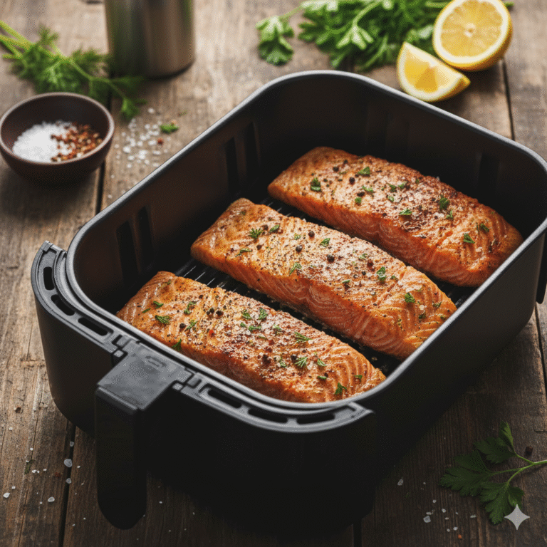 Crispy Air Fryer Frozen Salmon