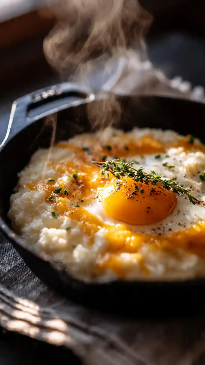 Breakfast with Egg and Cheese Grits Bowl