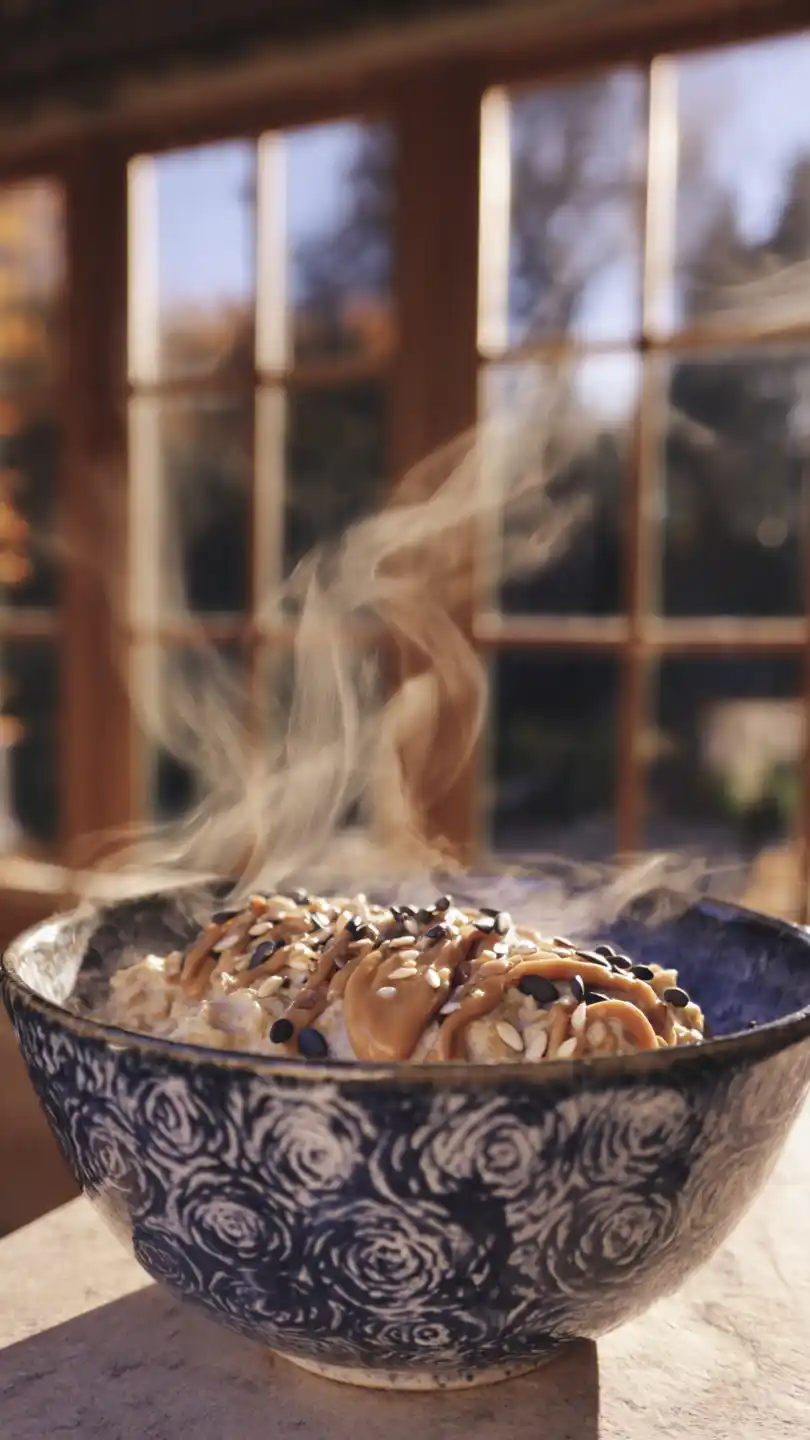 Oatmeal with Nut Butter and Seeds