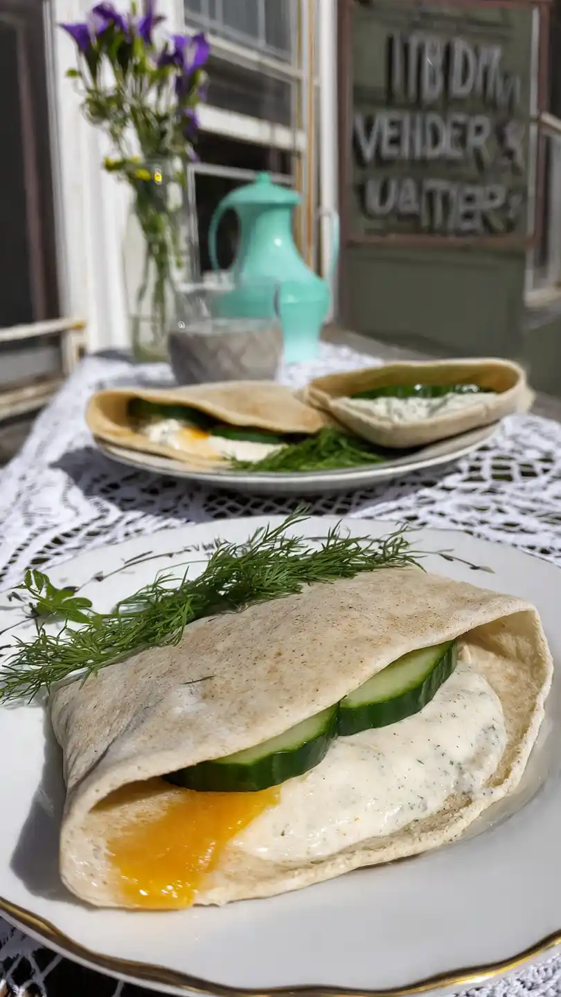 Pita Pockets with Hummus & Cucumber Breakfast