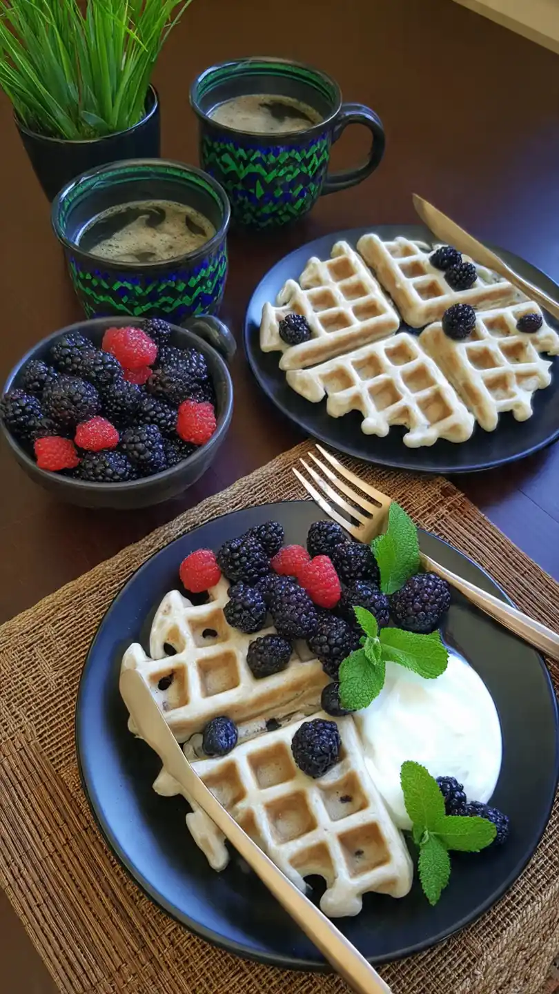 Breakfast with Protein Pancakes or Waffles