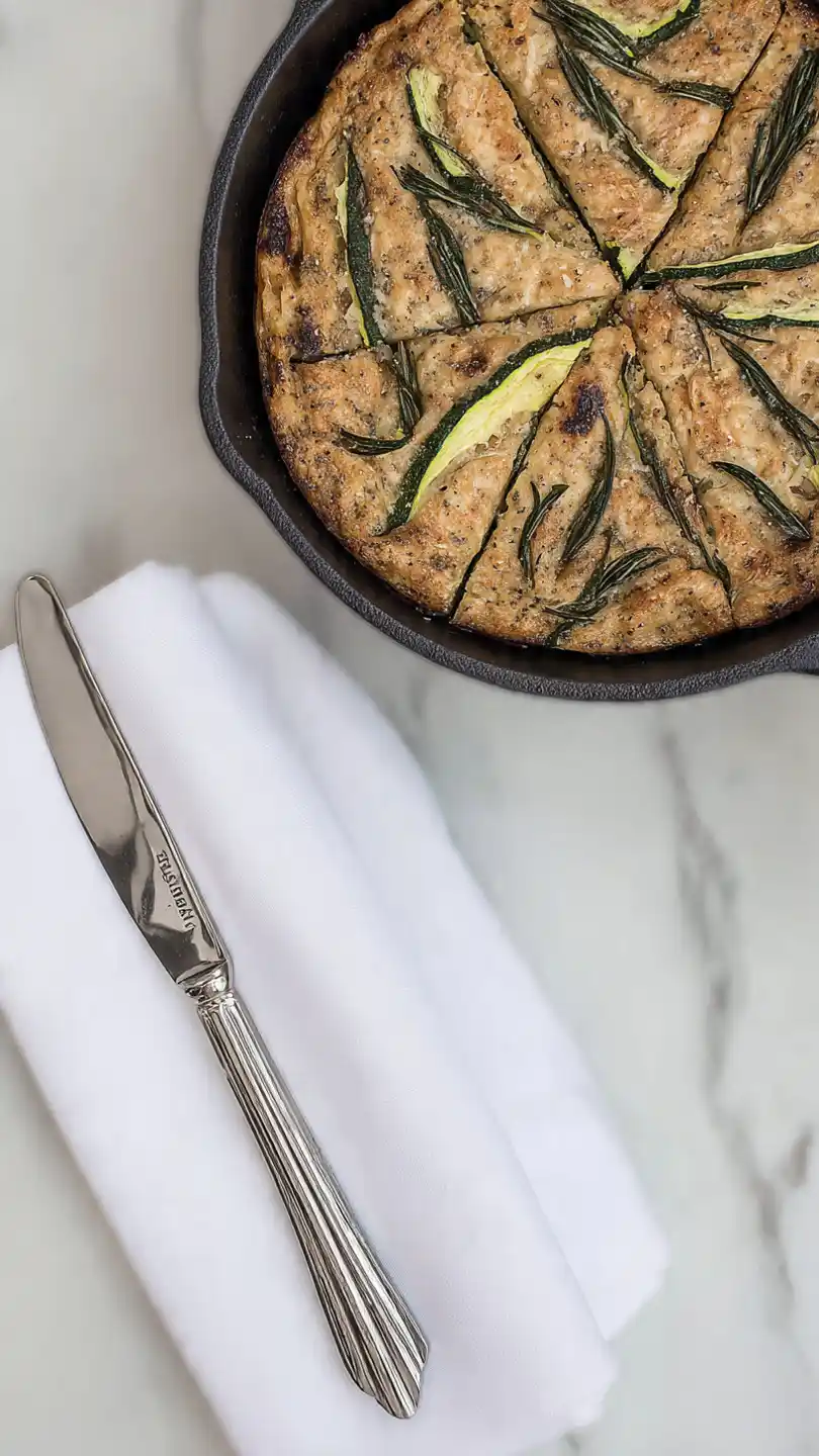 Breakfast Simple Frittata with Zucchini and Parmesan