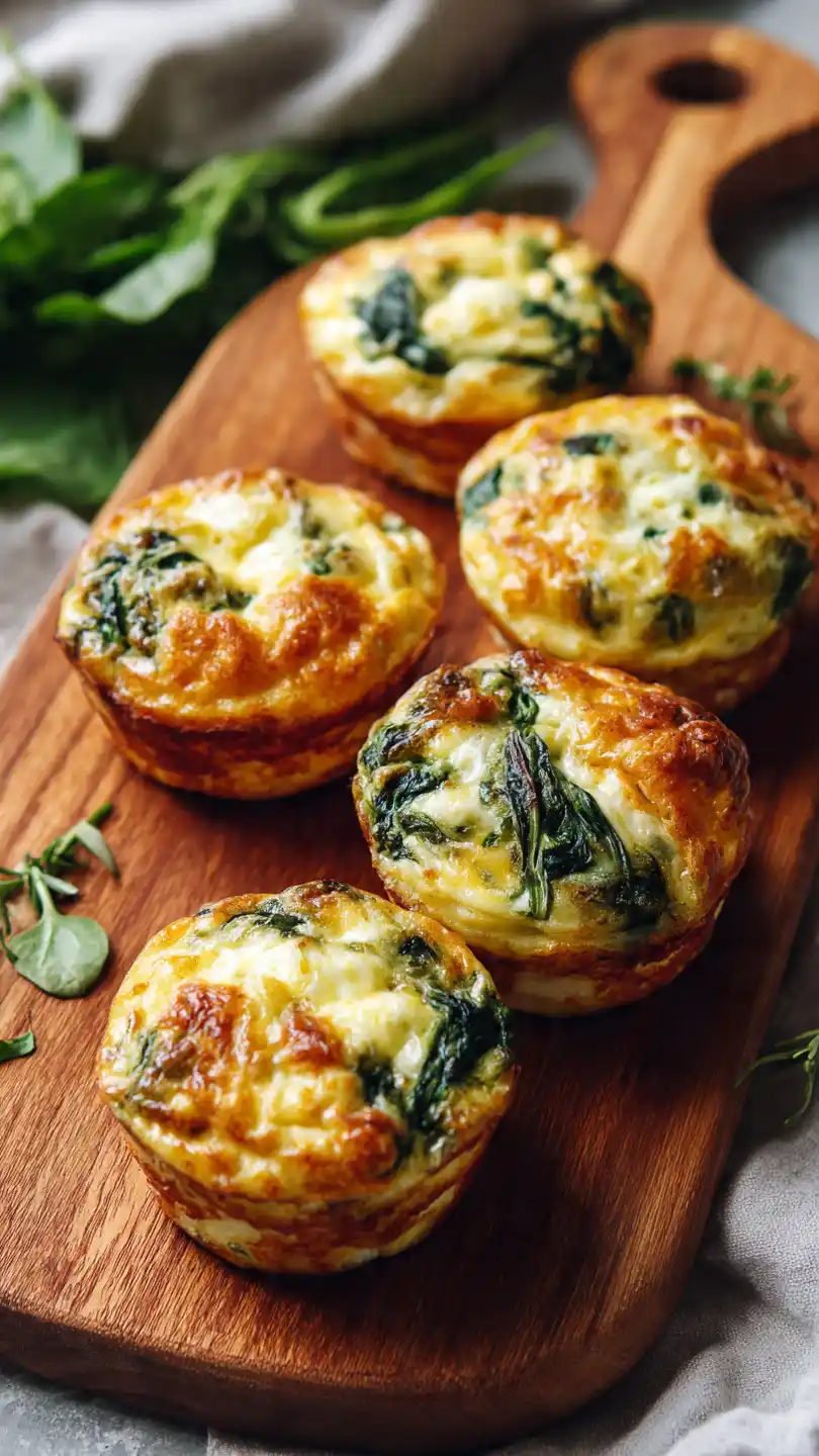 Breakfast with Spinach and Cheese Egg Muffins