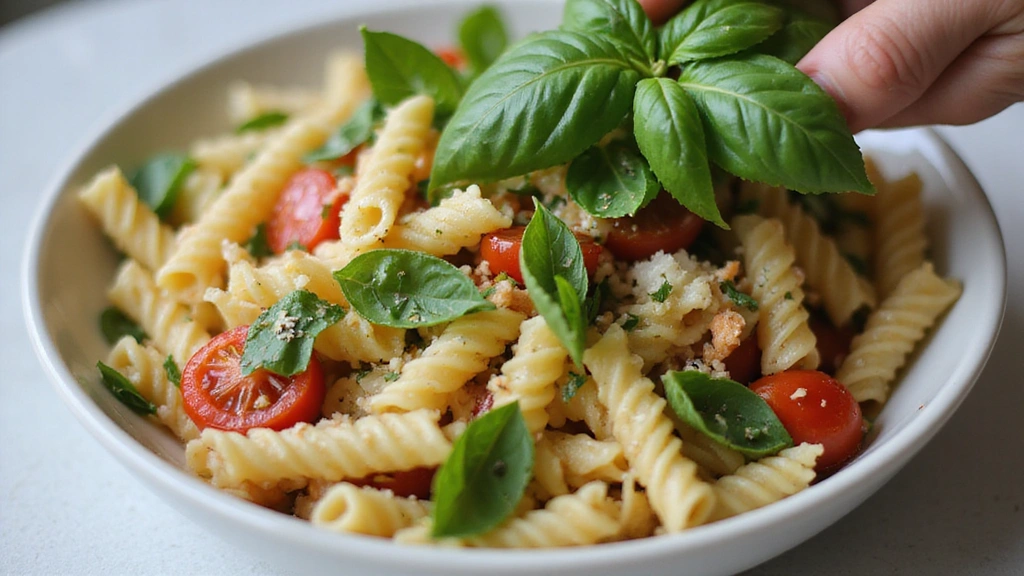 The Best Tomato Pasta Salad Recipe: Step 6: Add Fresh Herbs