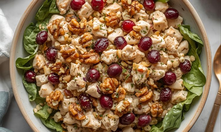 cranberry walnut chicken salad