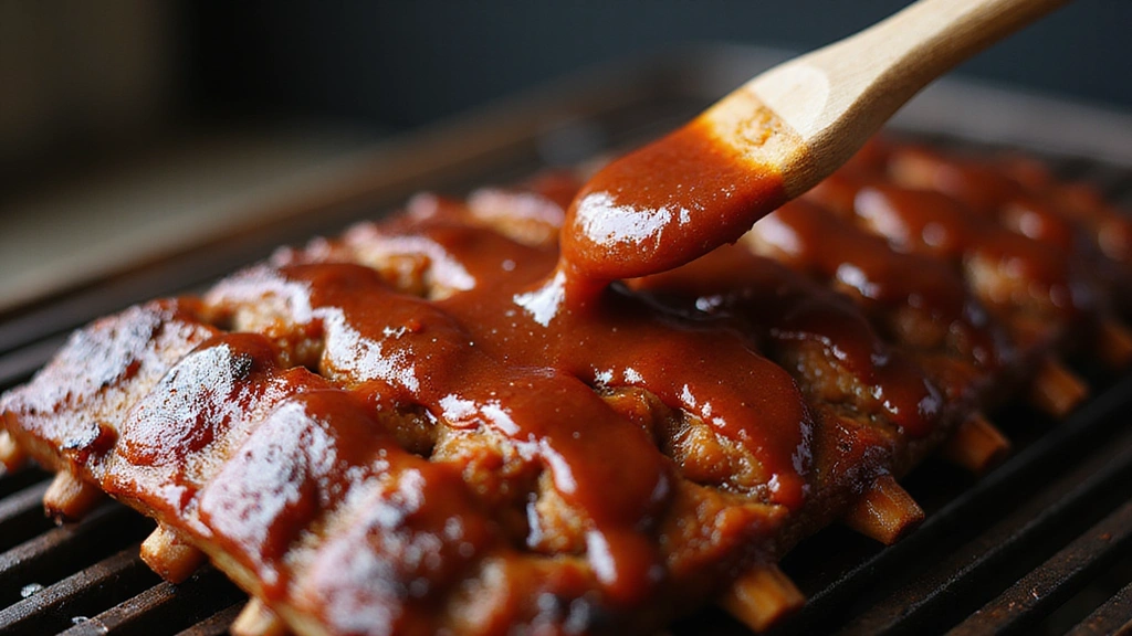 Air Fryer Ribs Step 6: Baste with BBQ Sauce