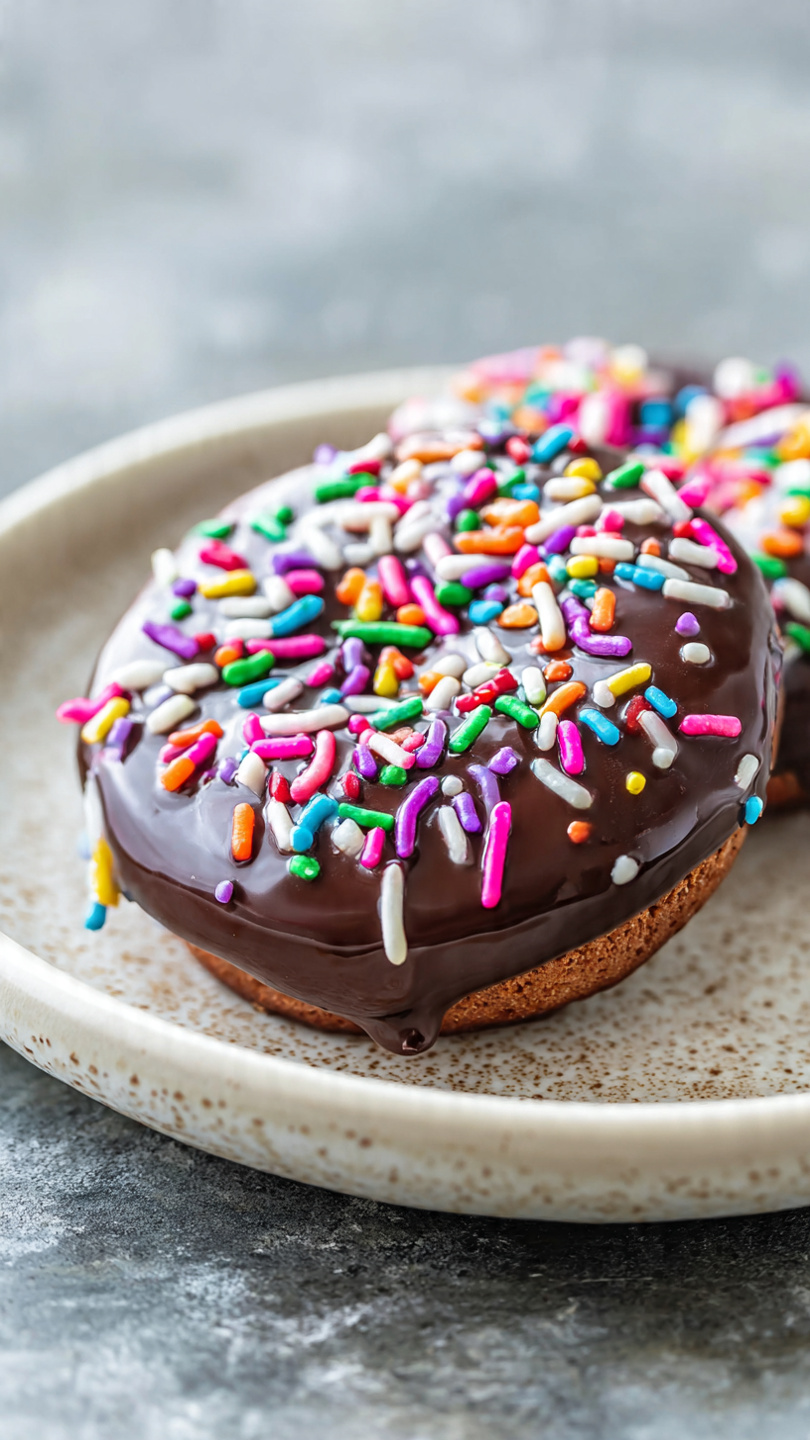 Air Fryer Chocolate Frosted with Sprinkles
