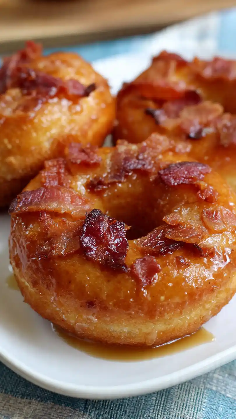 Air Fryer Maple Bacon Donuts