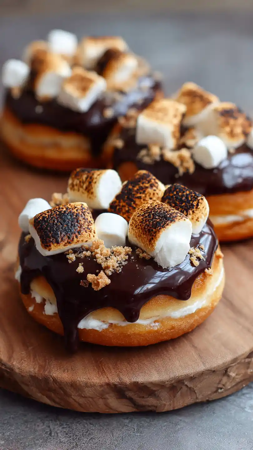  Air Fryer S'mores Donuts