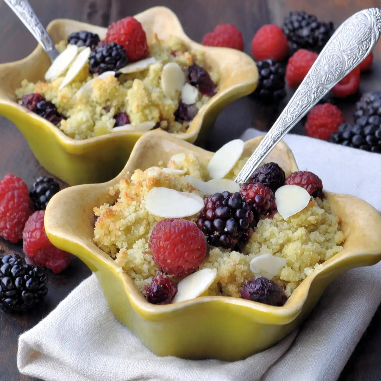 Easy Air Fryer Dessert Recipes with Berry Crumble for Two