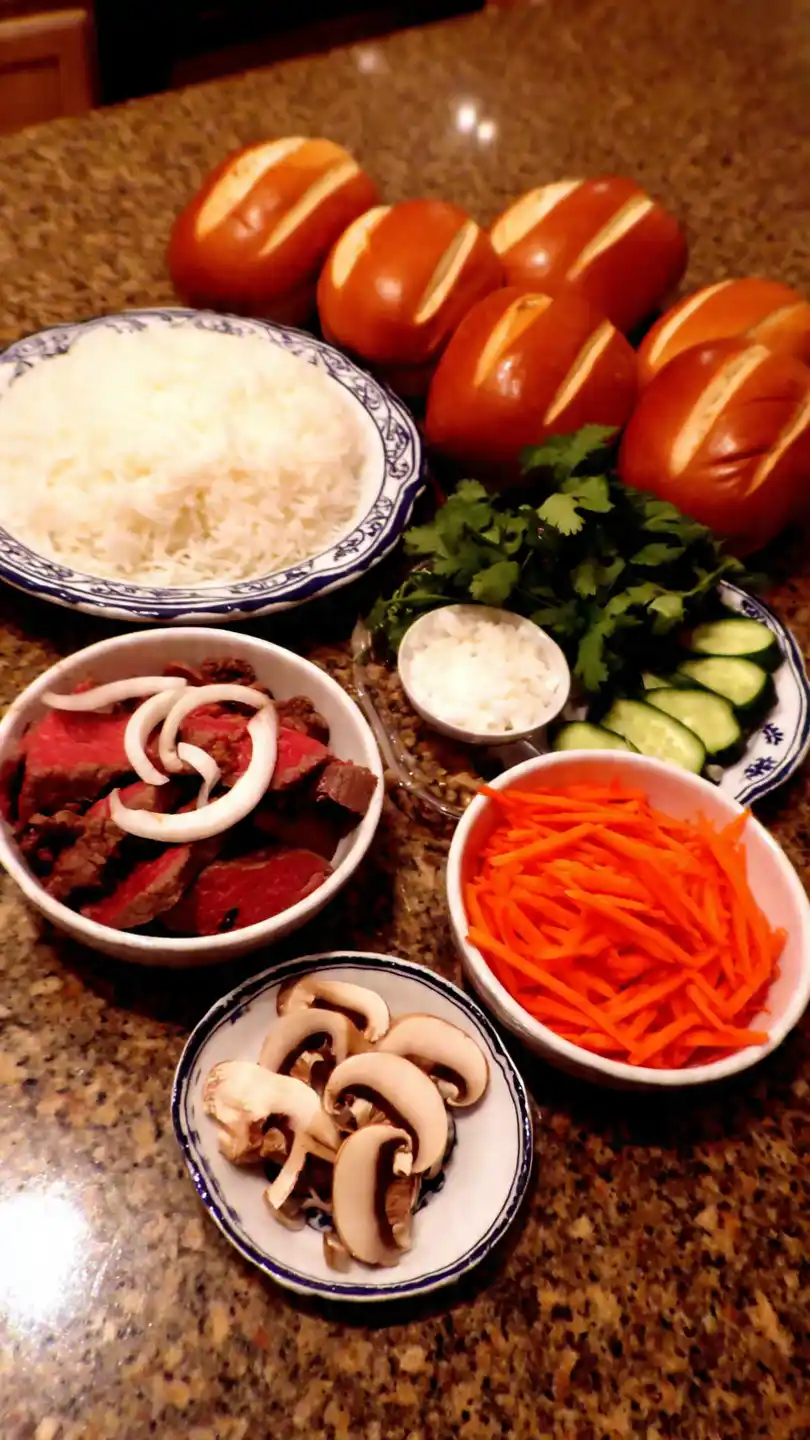 Beef Sandwiches Ingredients (Banh Mi)