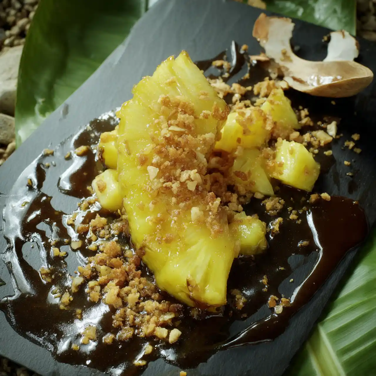 Easy Air Fryer Dessert Recipes with Roasted Pineapple with Brown Sugar
