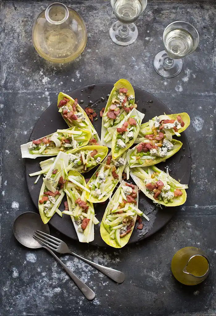 Apple Appetizers Endive Boats with Apple & Walnut