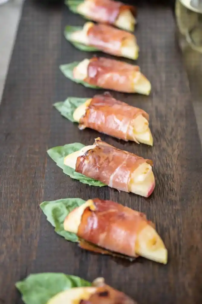 Apple Appetizers Prosciutto Wrapped Apple Bites