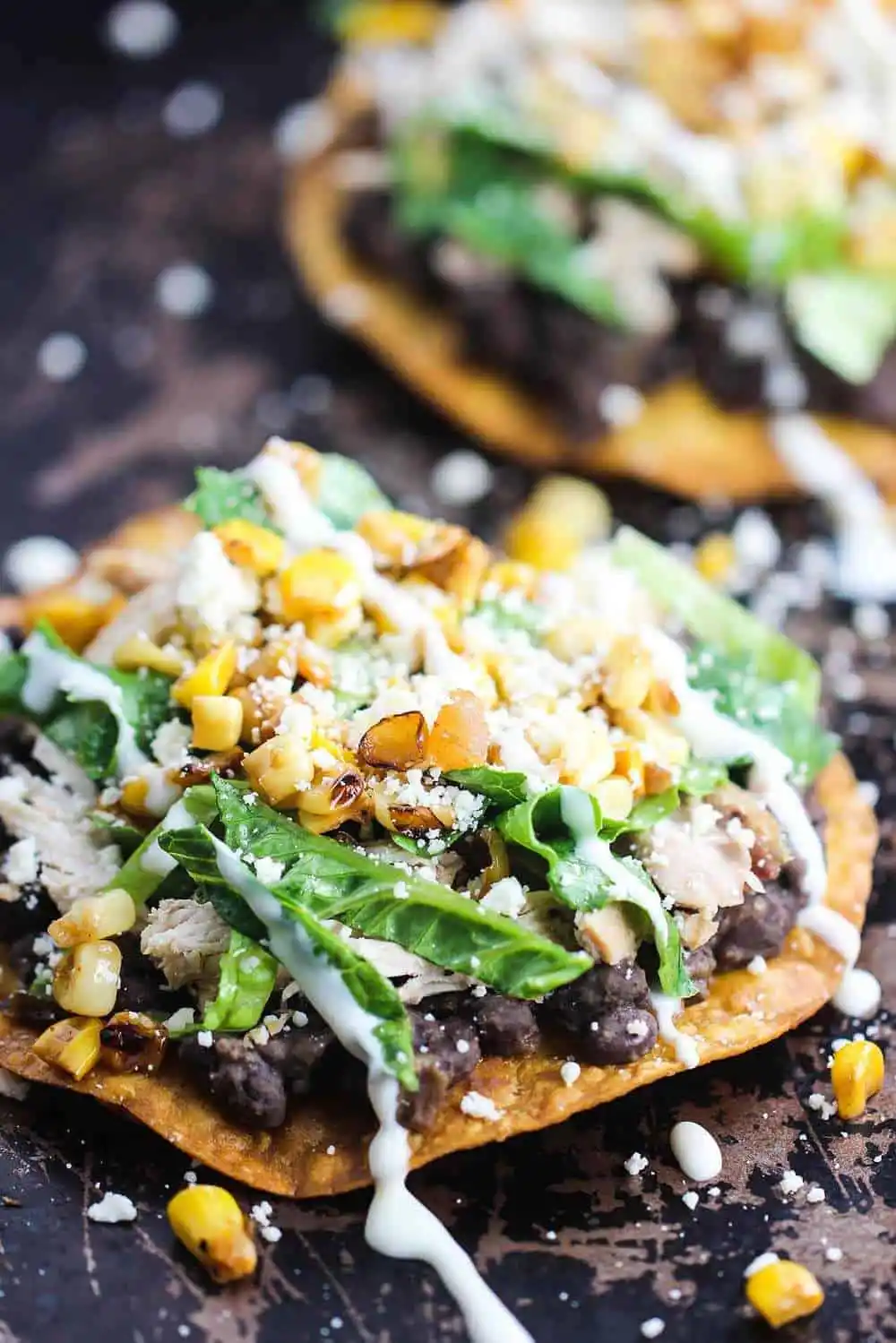 Chicken Salads Black Bean Tostadas