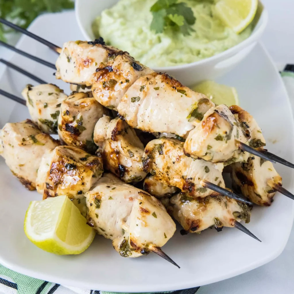 Chicken Salads Cilantro Lime Chicken Skewers