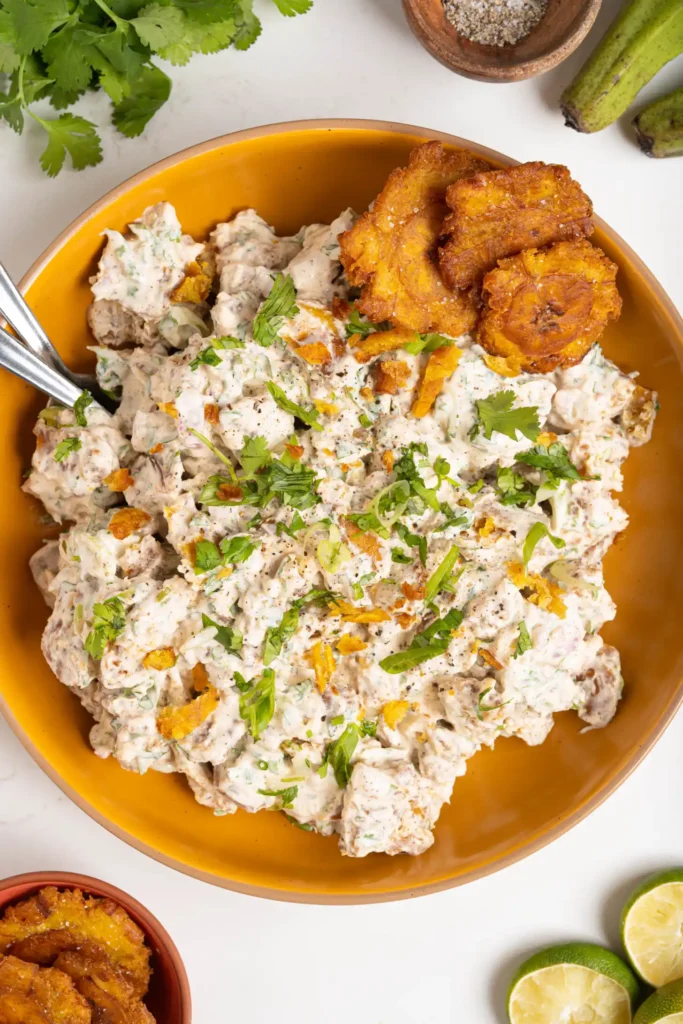 Chicken Salads Crispy Plantain Rounds