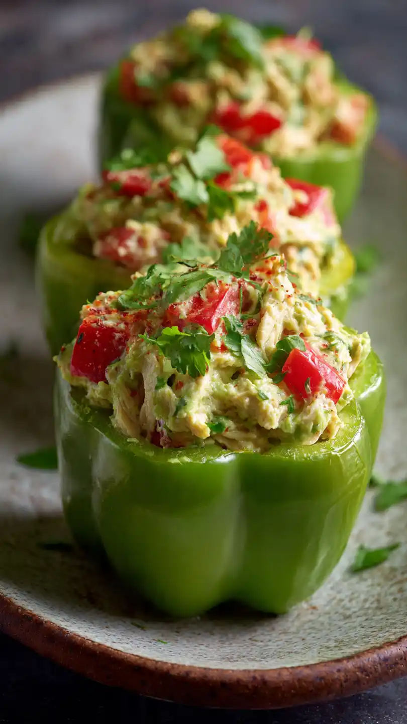 Chicken Salads Guacamole Stuffed Peppers