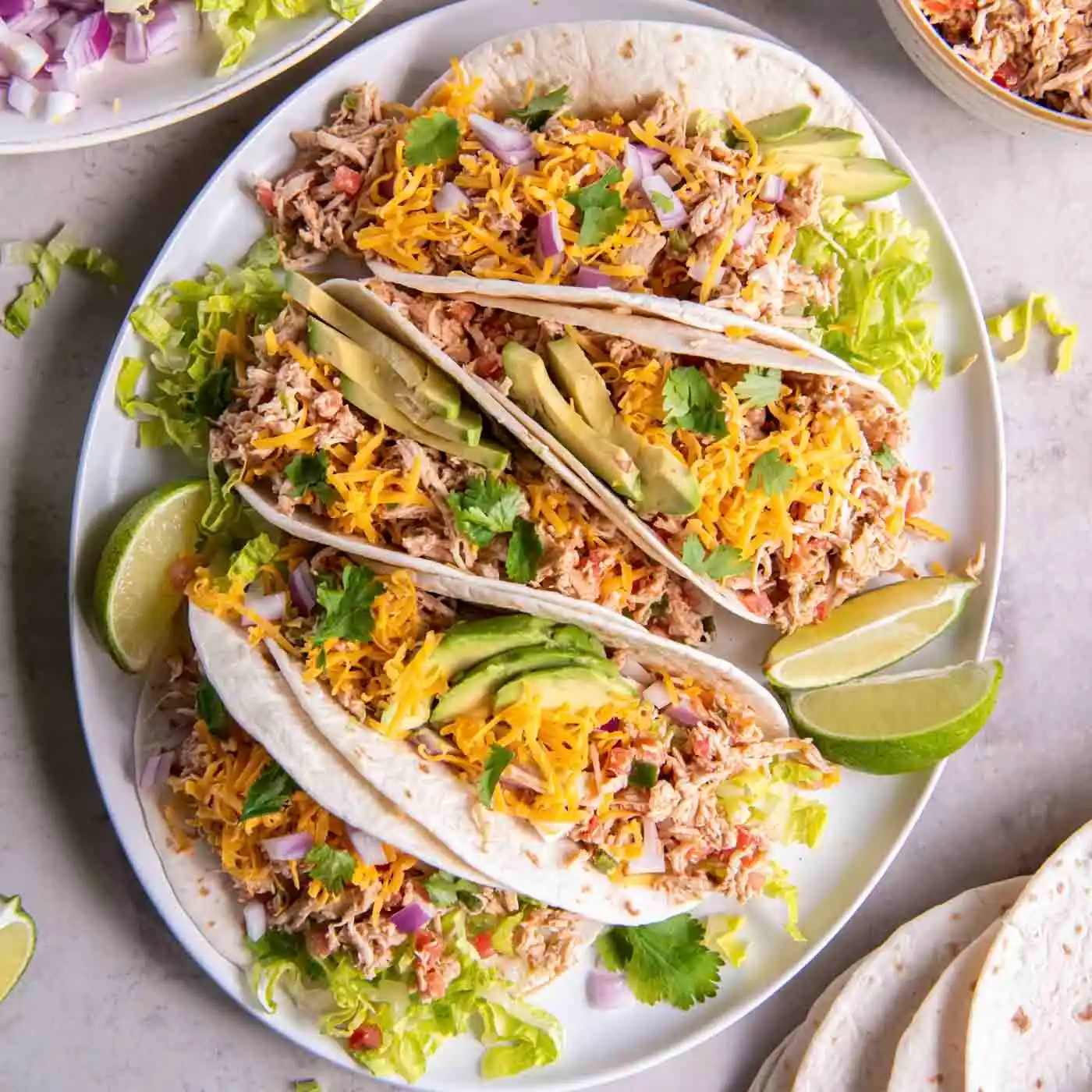 Chicken Salads Mini Shredded Chicken Tacos