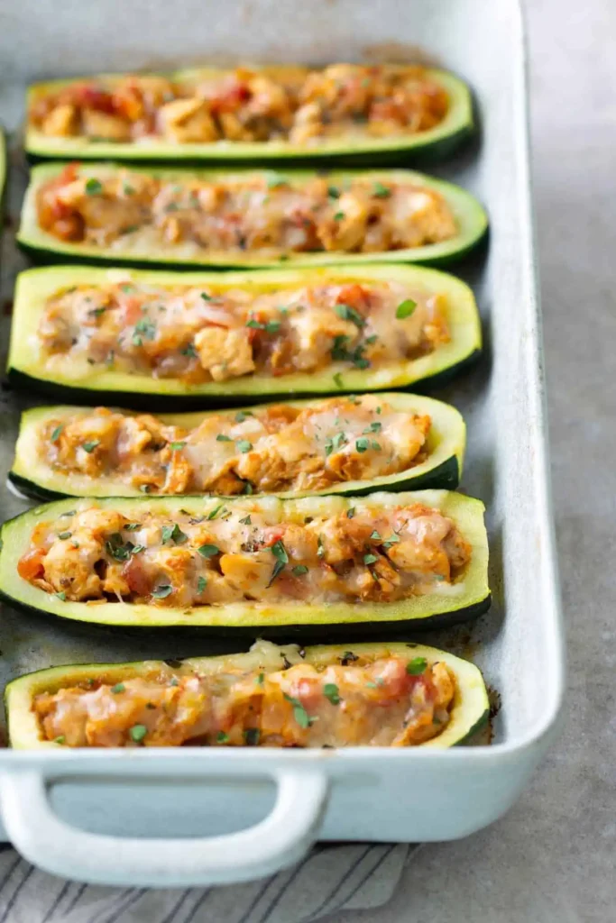 Chicken Salads Zucchini Taco Boats