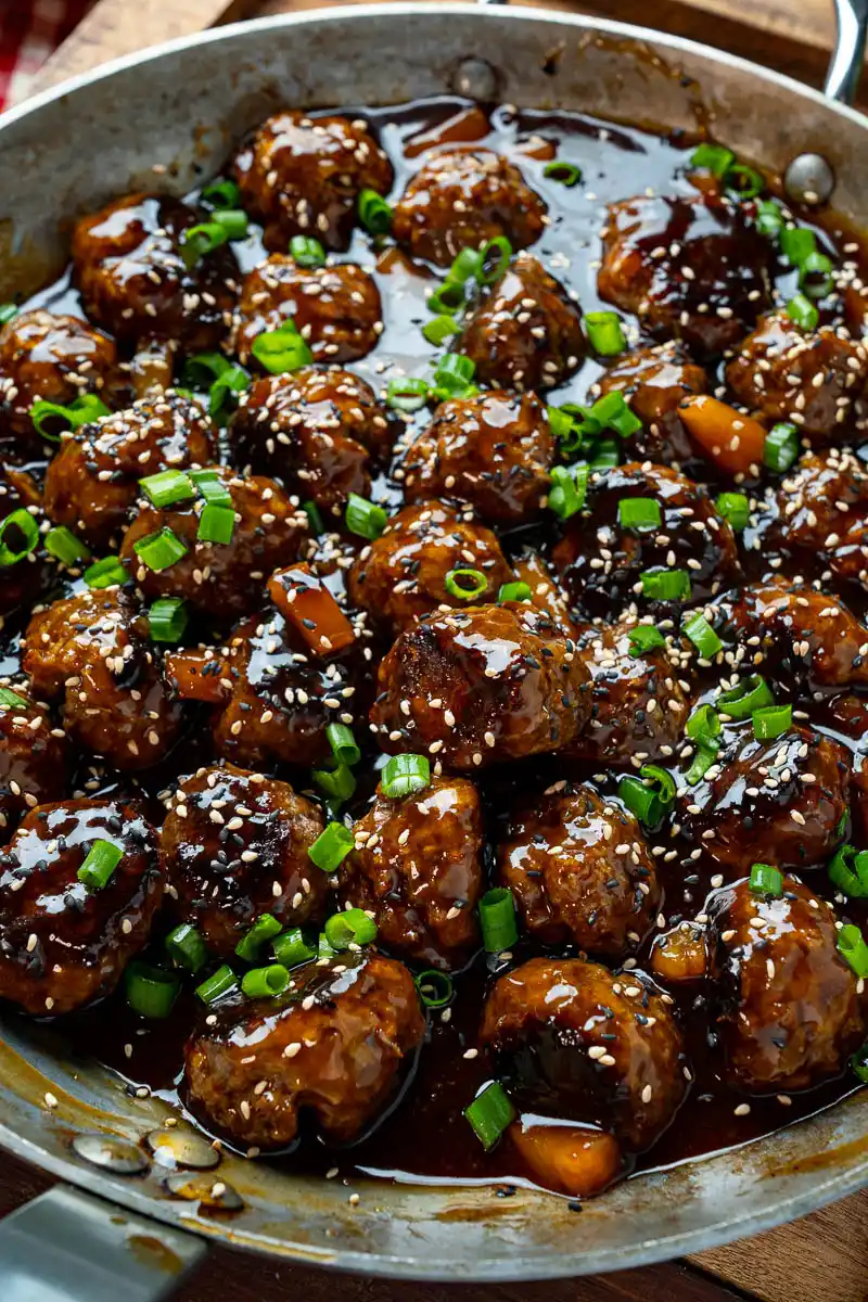 Hawaiian BBQ Beef Meatballs