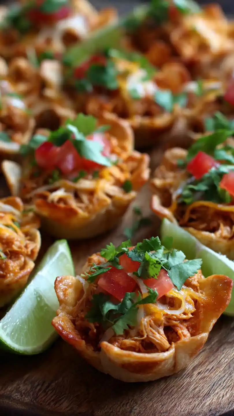 Mini Chicken Enchilada Cups