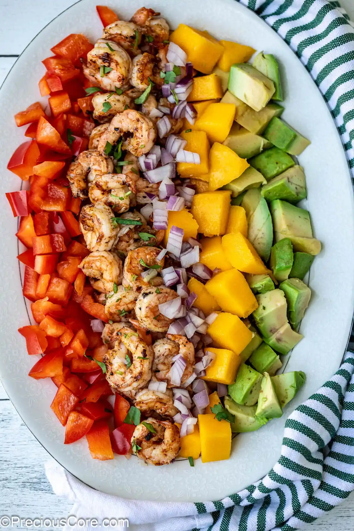 Chicken Salads Mango Salsa Shrimp Bites