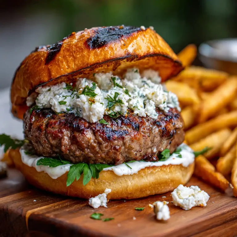 Feta & Herb Lamb Burger Recipe
