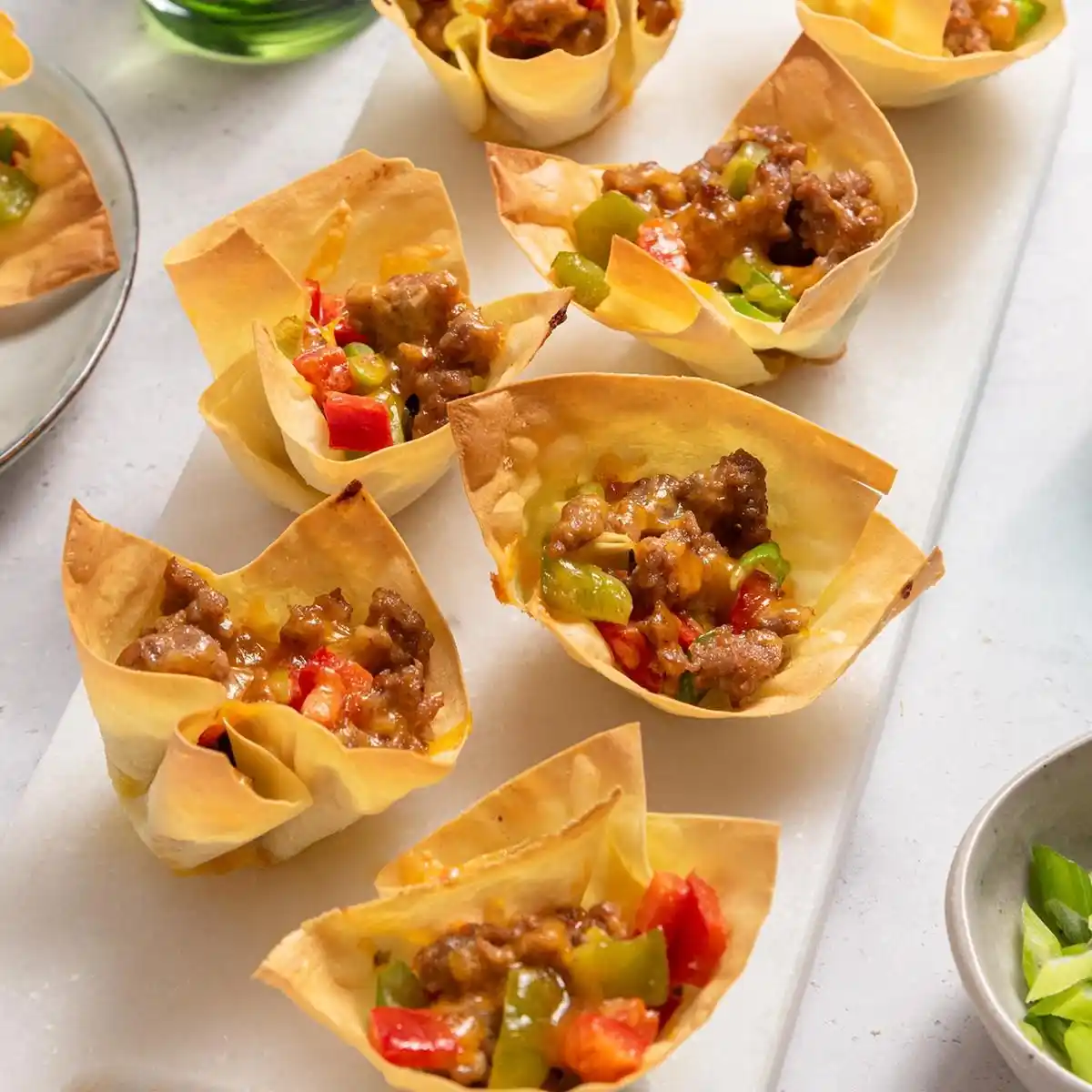 Sausage Appetizers Sausage Wonton Cups