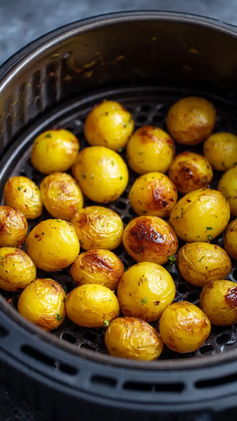 Air Fryer Yellow Potatoes Prep and Clean