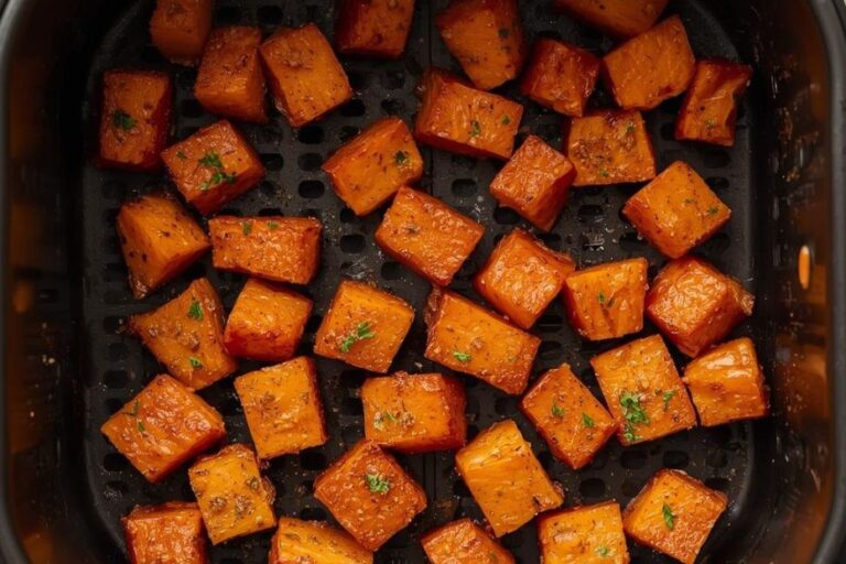Air fryer sweet potatoes cubes