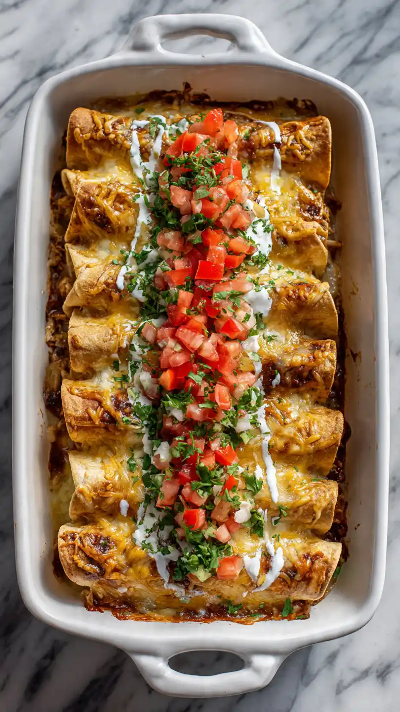 Chicken Taquitos Casserole with Assemble the Casserole