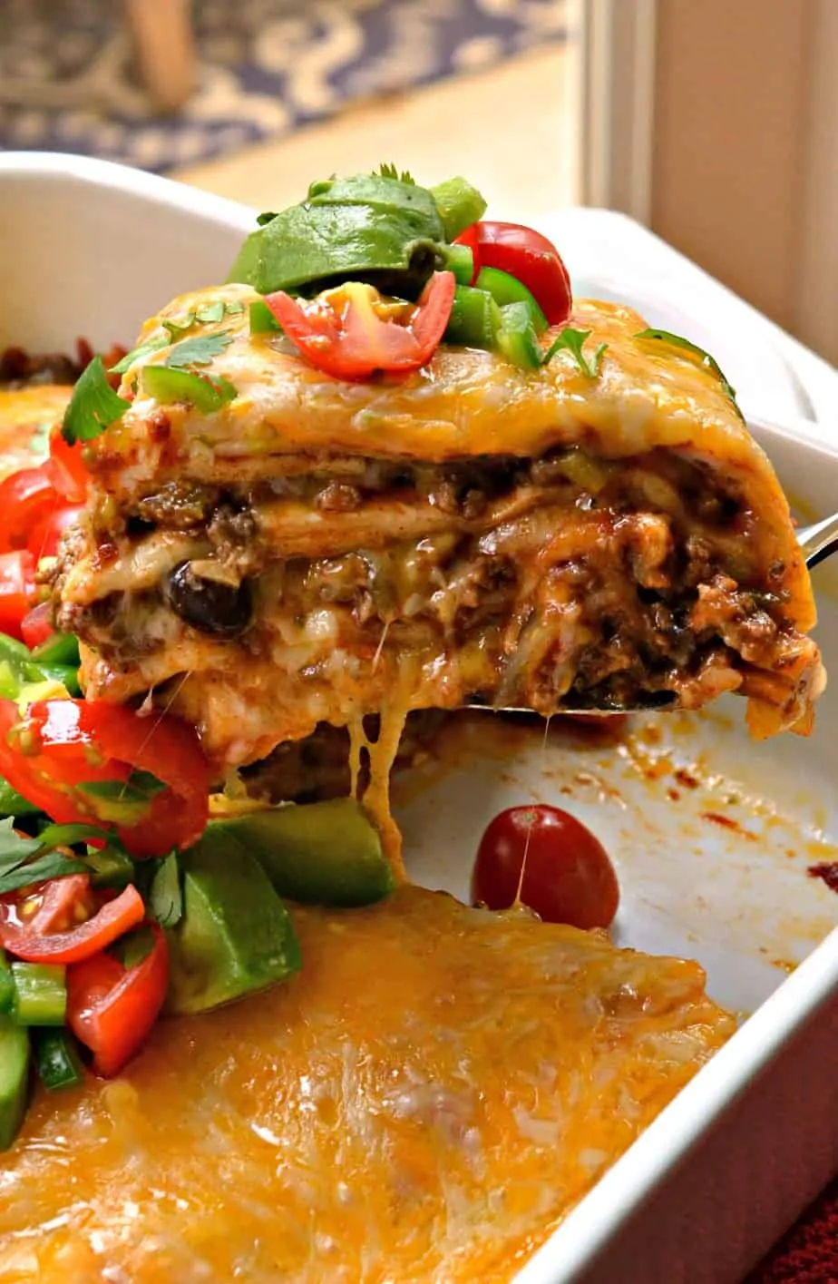 Easy Beef Enchilada Casserole