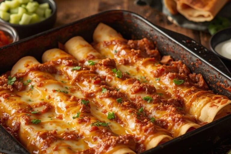 Frozen taquito enchilada casserole