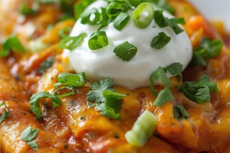 Lazy enchiladas with taquitos