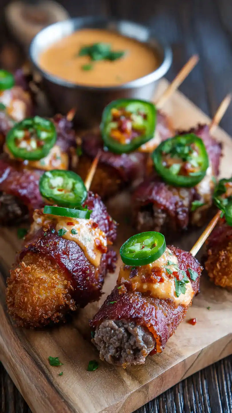 Mexican Appetizers Beef Bacon Poppers